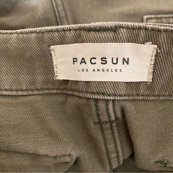 PACSUN Green Khaki Mom Utility Shorts - Picture 11 of 13